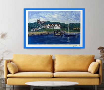 Ted Kennedy: Signiertes Kunstwerk. Wandbild. Souvenir. Geschenkidee. Wandschmuck