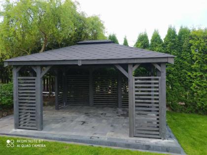 HOLZGARTENLAUBE CIECHANÓW GARTENHAUS GRILLPAVILLON KIEFERNHOLZ PERGOLEN 3x4m
