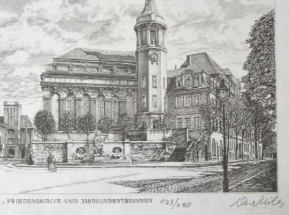 Friedenskirche Jhdt.-Brunnen Grafik (B087)