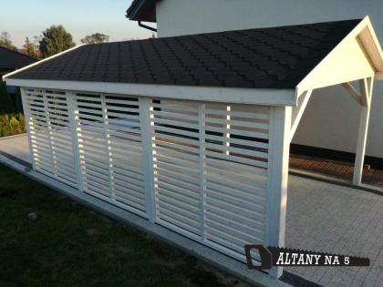 CARPORT GARAGENVORDACH HOLZÜBERDACHUNG FÜR AUTO 3, 5x6m