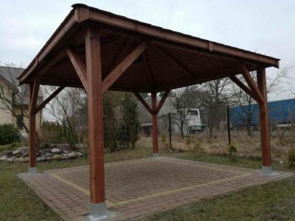 PERGOLEN GARTENHAUS GARTENLAUBE KLEBEDACH HOLZ BITUMENSCHINDELN LOMZA 3, 5x4, 5c