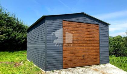 Blechgarage 5x5m Metallgarage Fertiggarage Werkzeugschuppen Transport + Aufbau g