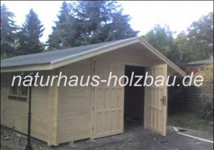 Individuelle Fertigung von Blockbohlengaragen in 50mm und 70mm Wandstärke