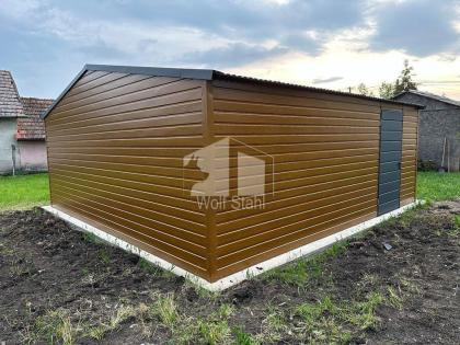  Blechgarage 6x6m Metallgarage Fertiggarage Doppelgarage Holzoptik Günstige Prei