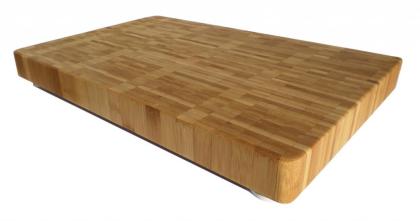 Küchen Schneidebrett Hackbrett Deluxe aus Bambus Holz