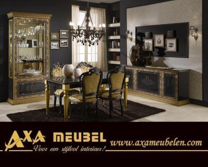 Schwarz Gold Wohnzimmer Klassische Italienische Stil AXA Möbel