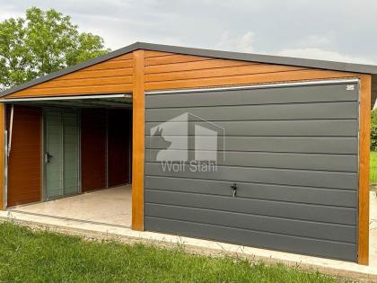  Blechgarage 6x6m Metallgarage Fertiggarage Doppelgarage Holzoptik Günstige Prei