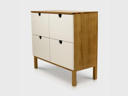 EVA KOMMODE EICHENHOLZ EICHENKOMMODE MASSIVHOLZ BLUM-BESCHLÄGEN 95x40x90cm