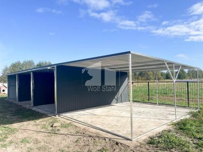 Blechgarage 9x6m Metallgarage Fertiggarage Doppelgarage Carport und Garage GP226