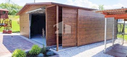 Blechgarage 7x7m Metallgarage Fertiggarage Doppelgarage Holzoptik Individuelle P