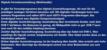 Bedeutung der Fachwoerter:  CAN-Bus-System;  Zenereffekt;  Digitale Fernsehsendu