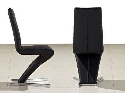 2er Set Freischwinger Schwarz Z Stuhl Esszimmer Kunstleder