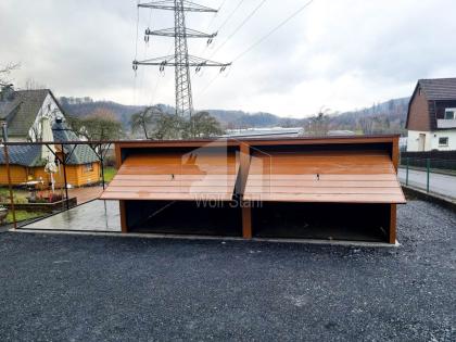  Blechgarage 6x6m Carport und Garage Doppelgarage Metallgarage Transport + Aufba