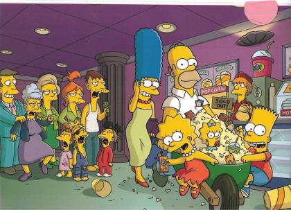 Hochglanzbild auf Fotopapier die Simpsons