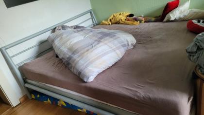 DIESAN Metall Holz Doppel Bett 180 x 200 cm