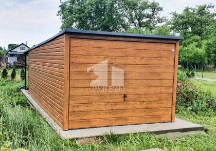  Blechgarage 3x6m Metallgarage Carport und Garage Überdachung Holzoptik ID87