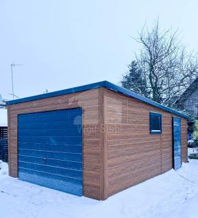 Blechgarage 4x6m Fertiggarage Stahlgarage Carport und Garage Werkzeugschuppen GP