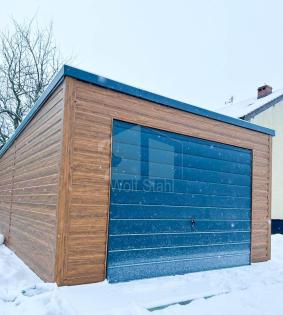 Blechgarage 4x6m Fertiggarage Stahlgarage Carport und Garage Werkzeugschuppen GP