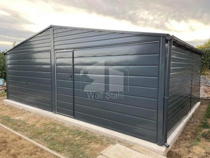 Blechgarage 6x5m Doppelgarage Metallgarage Fertiggarage Hohe Qualität GP242