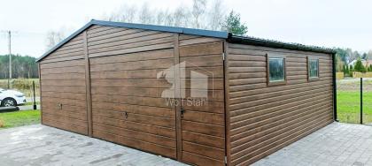 Blechgarage 7x6m Doppelgarage Metallgarage Holzoptik Garagen direkt vom Herstell