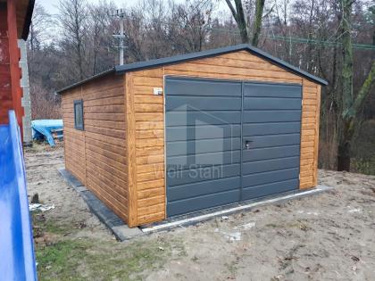 Blechgarage 4x5m Schuppen für Garten Werkzeugschuppen Fertiggarage Stahlgarage I