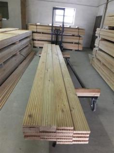 16 m2 Holzterrasse Komplettset Terrassendielen Sibirische Lärche inkl. Lieferung