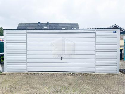  Blechgarage 5x5m Stahlgarage Doppelgarage Schuppen für Garten Günstige Preise G