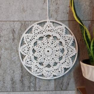 Traumfänger ❤️ Mandala, Handmade, gehäkelt, Fenster-oder Wanddeko 