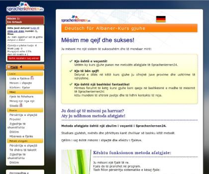 Deutsch lernen für Albaner Deutschlernen mit Menüführung auf Albanisch 