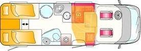 Wohnmobil mieten - LMC 733 - Teilintegriertes Sondermodel - Einzelbetten - Hubbe