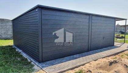  Blechgarage 6x5m Doppelgarage Metallgarage Carport und Garage Transport + Aufba