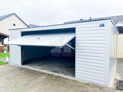  Blechgarage 5x5m Stahlgarage Doppelgarage Schuppen für Garten Günstige Preise G