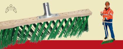 Neuartiger Besen für Gartenlaub und mehr - ein Hingucker - 