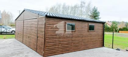 Blechgarage 7x6m Doppelgarage Metallgarage Holzoptik Garagen direkt vom Herstell