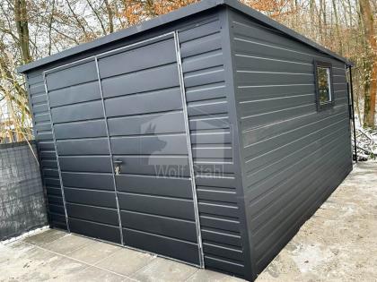 Blechgarage 3x5m Metallgarage Fertiggarage Werkzeugschuppen Gartenhaus Individue