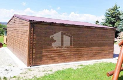 Blechgarage 7x7m Metallgarage Fertiggarage Doppelgarage Holzoptik Individuelle P