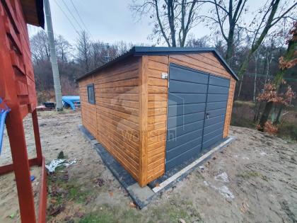 Blechgarage 4x5m Schuppen für Garten Werkzeugschuppen Fertiggarage Stahlgarage I