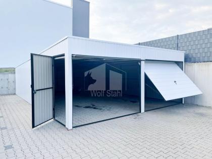 Blechgarage 6x7m Metallgarage Fertiggarage Werkzeugschuppen Hohe Qualität GP140