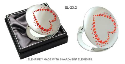 Taschenspiegel aus Metall Serie EL-23 ELENPIPE MADE WITH SWAROVSKI® ELEMENTS