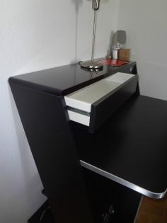 Computertisch PC-Tisch mit Rollen, schwarz
