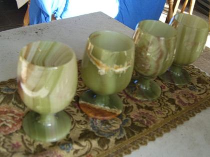 4 jade trinkbecher pokale 