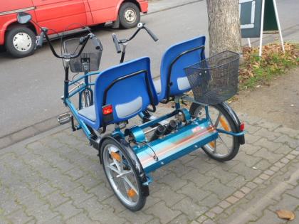 (143) Dreirad 5 Gang DOPPELSITZER mit Rücktrittsbremse 20 Zoll u 2 Trommelbremse