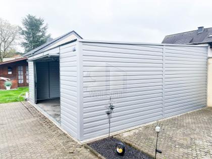  Blechgarage 5x5m Stahlgarage Doppelgarage Schuppen für Garten Günstige Preise G