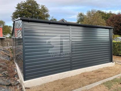 Blechgarage 6x5m Doppelgarage Metallgarage Fertiggarage Hohe Qualität GP242