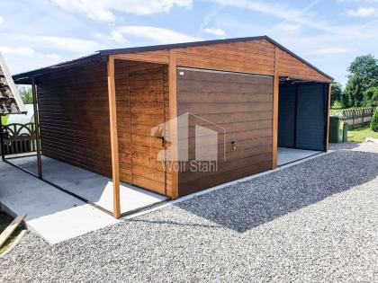 Blechgarage 6x6m Metallgarage Fertiggarage Stahlgarage Doppelgarage Schwingtor H