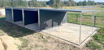 Blechgarage 9x6m Metallgarage Fertiggarage Doppelgarage Carport und Garage GP226