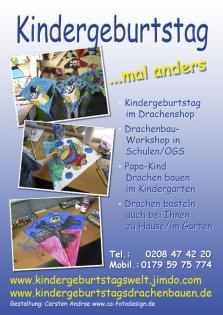 Papa & Kind Drachenbasteln im Kindergarten-Duisburg-NRW