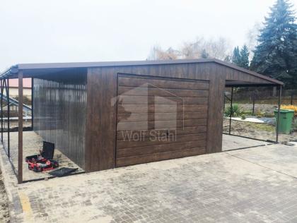 Blechgarage 4x6m Metallgarage Doppelgarage Carport und Garage Transport + Aufbau