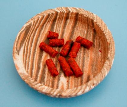 Bunte Futterschale 6,5cm Ø aus Ton für Garnelen Krebse Dornaugen Panzerwelse / G