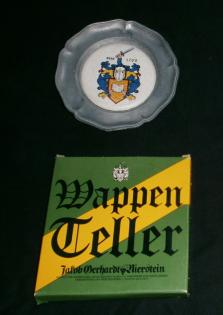 Kleiner Zinnteller  -  Wappenteller